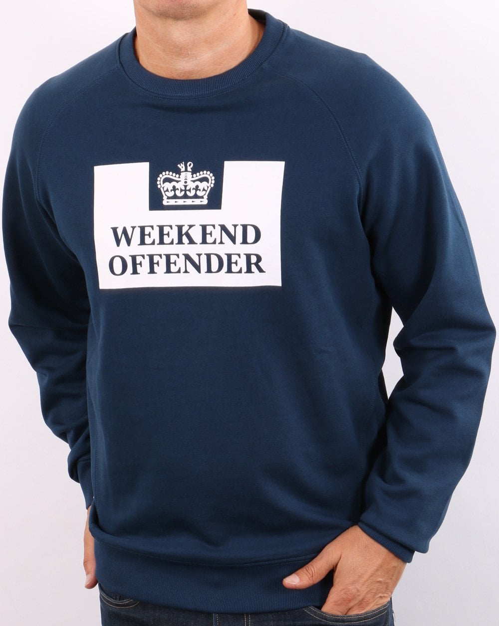 Weekend Offender Pentitentiary Crew Sweatshirt Blue Steel
