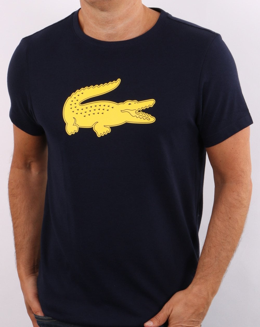 Lacoste Sport Logo T-shirt Navy Blue/Yellow