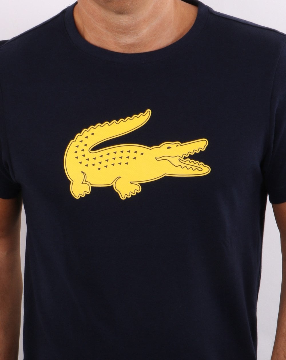 Lacoste Sport Logo T-shirt Navy Blue/Yellow