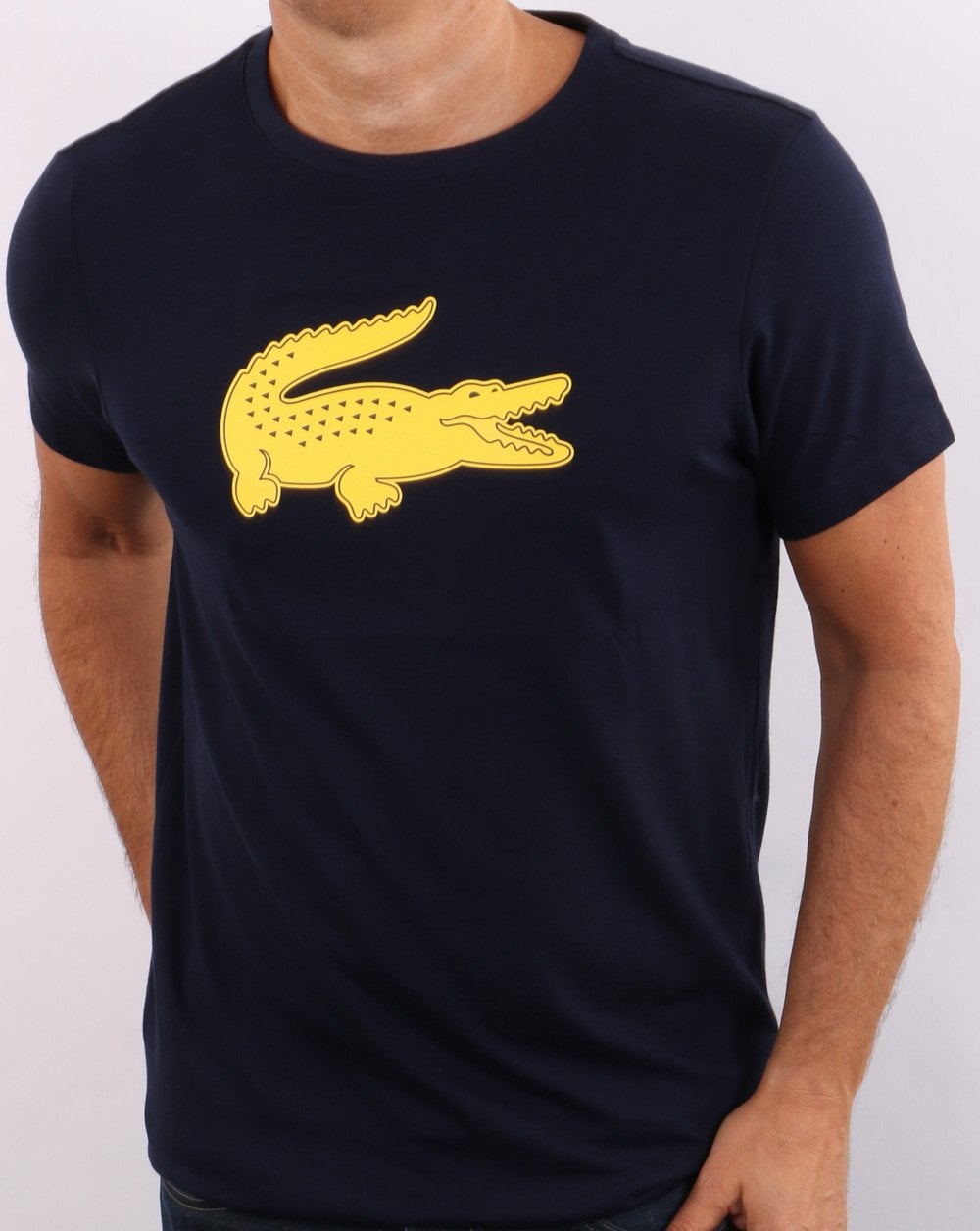 Lacoste Sport Logo T-shirt Navy Blue/Yellow