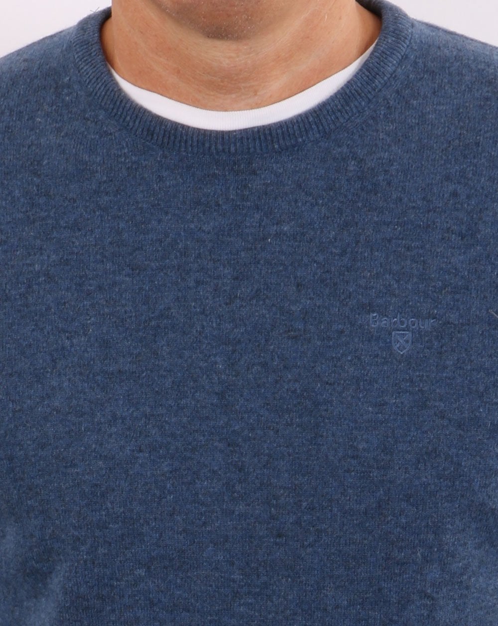 Barbour Lambswool Jumper Denim Marl