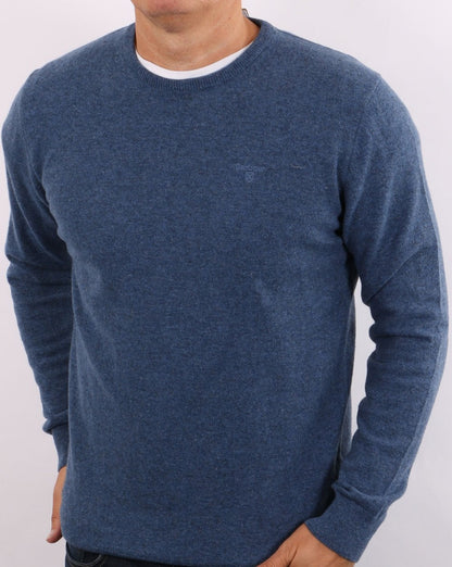 Barbour Lambswool Jumper Denim Marl