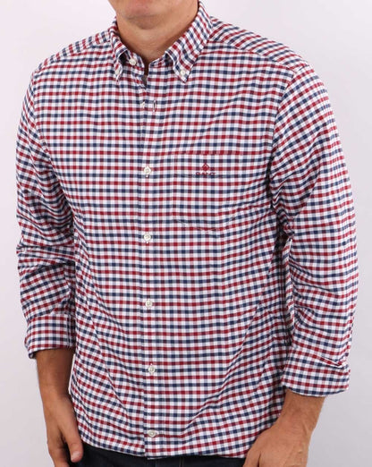 Gant Oxford Gingham Shirt Mahogany Red