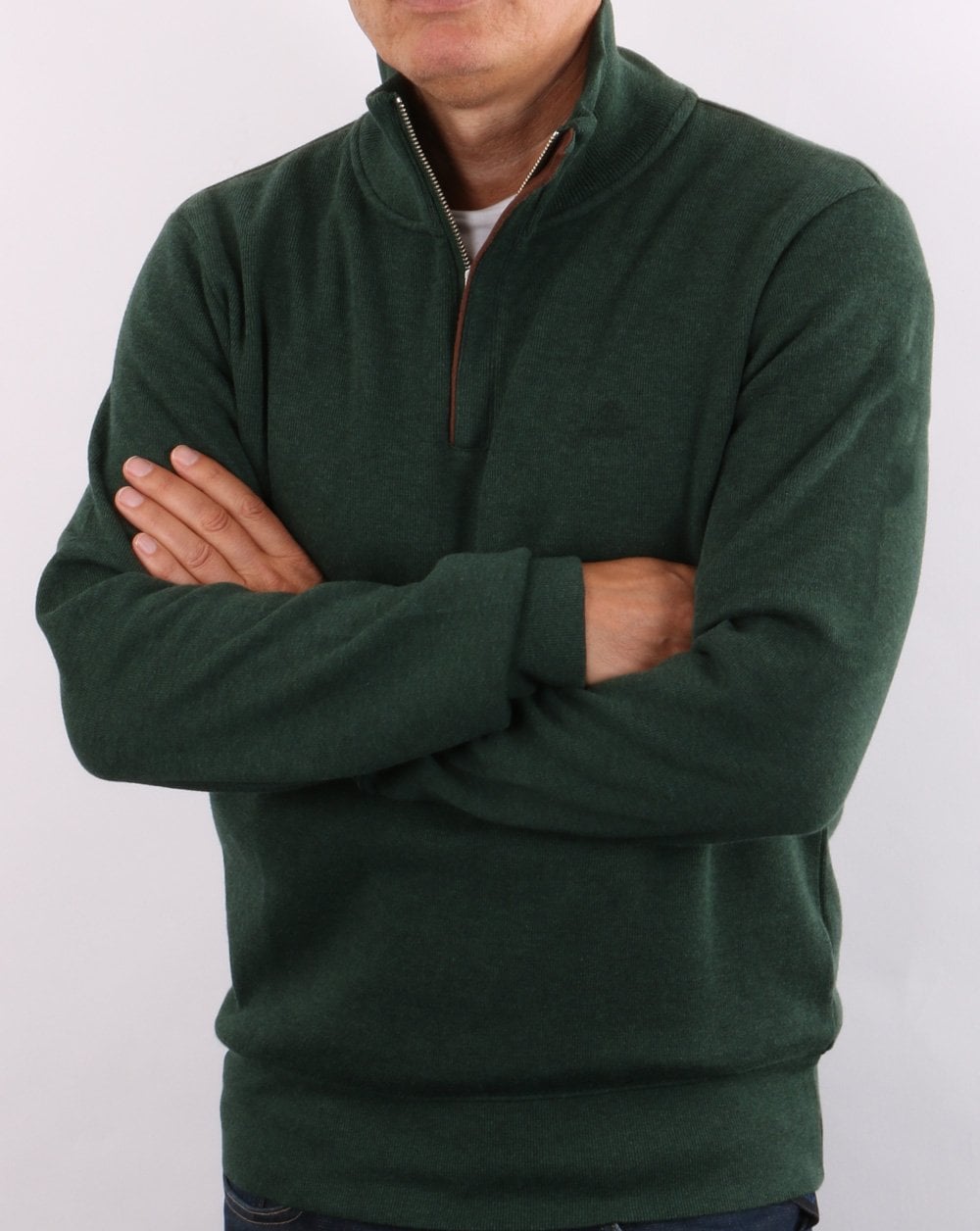 Gant Half Zip Jumper Forest Green