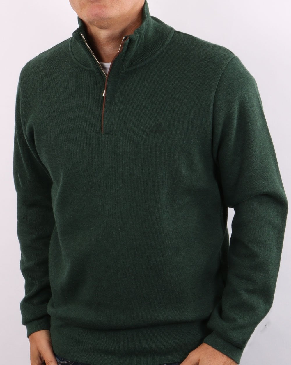 Gant Half Zip Jumper Forest Green