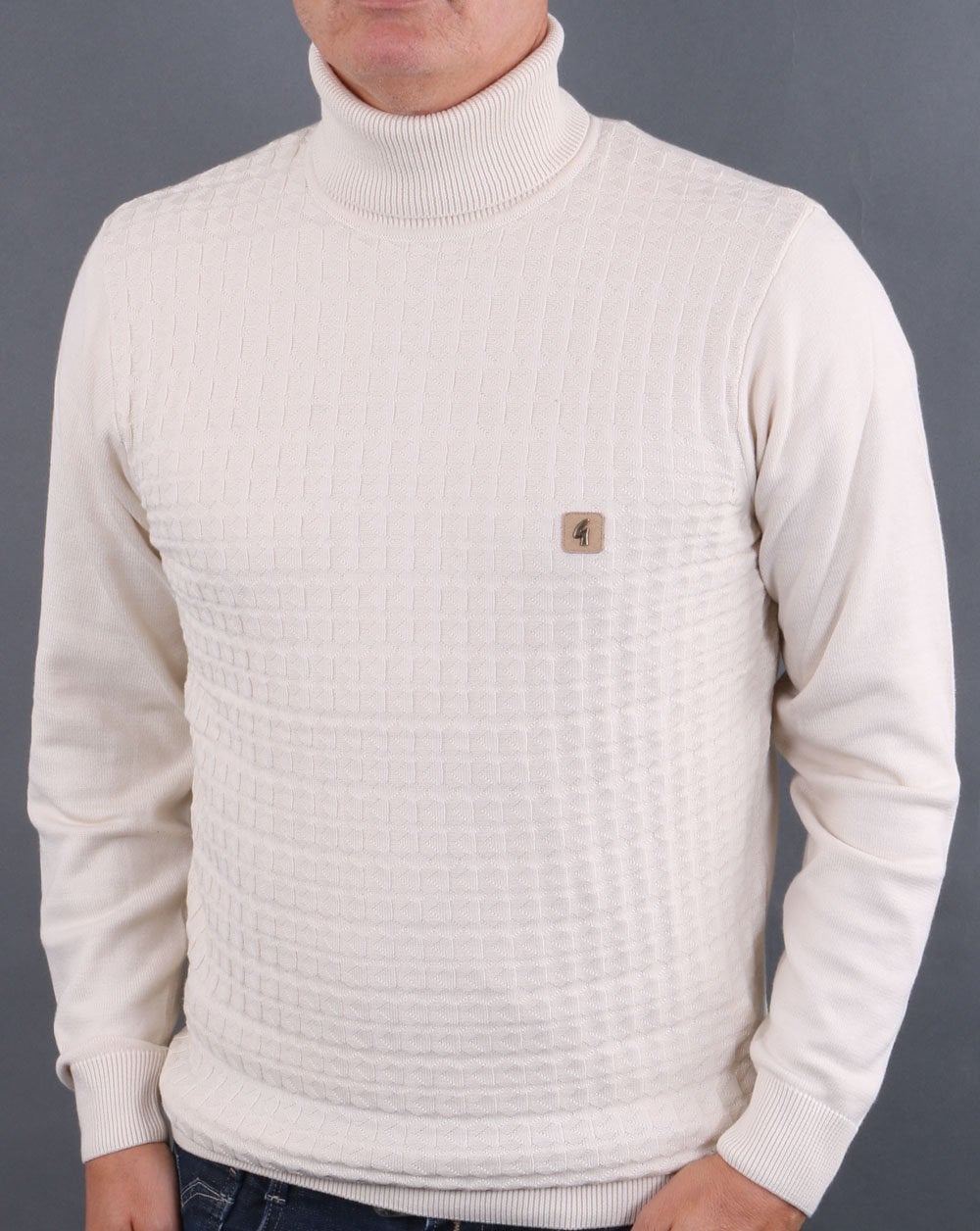 Gabicci Vintage Pacino Roll Neck Cream