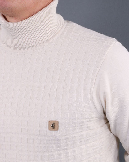 Gabicci Vintage Pacino Roll Neck Cream