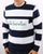 Benetton Striped Sweatshirt Navy/white