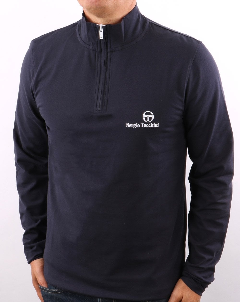Sergio Tacchini 1/4 Zip Long Sleeve Top Navy