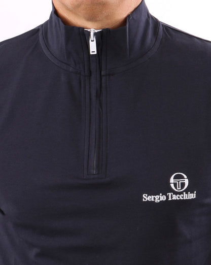 Sergio Tacchini 1/4 Zip Long Sleeve Top Navy
