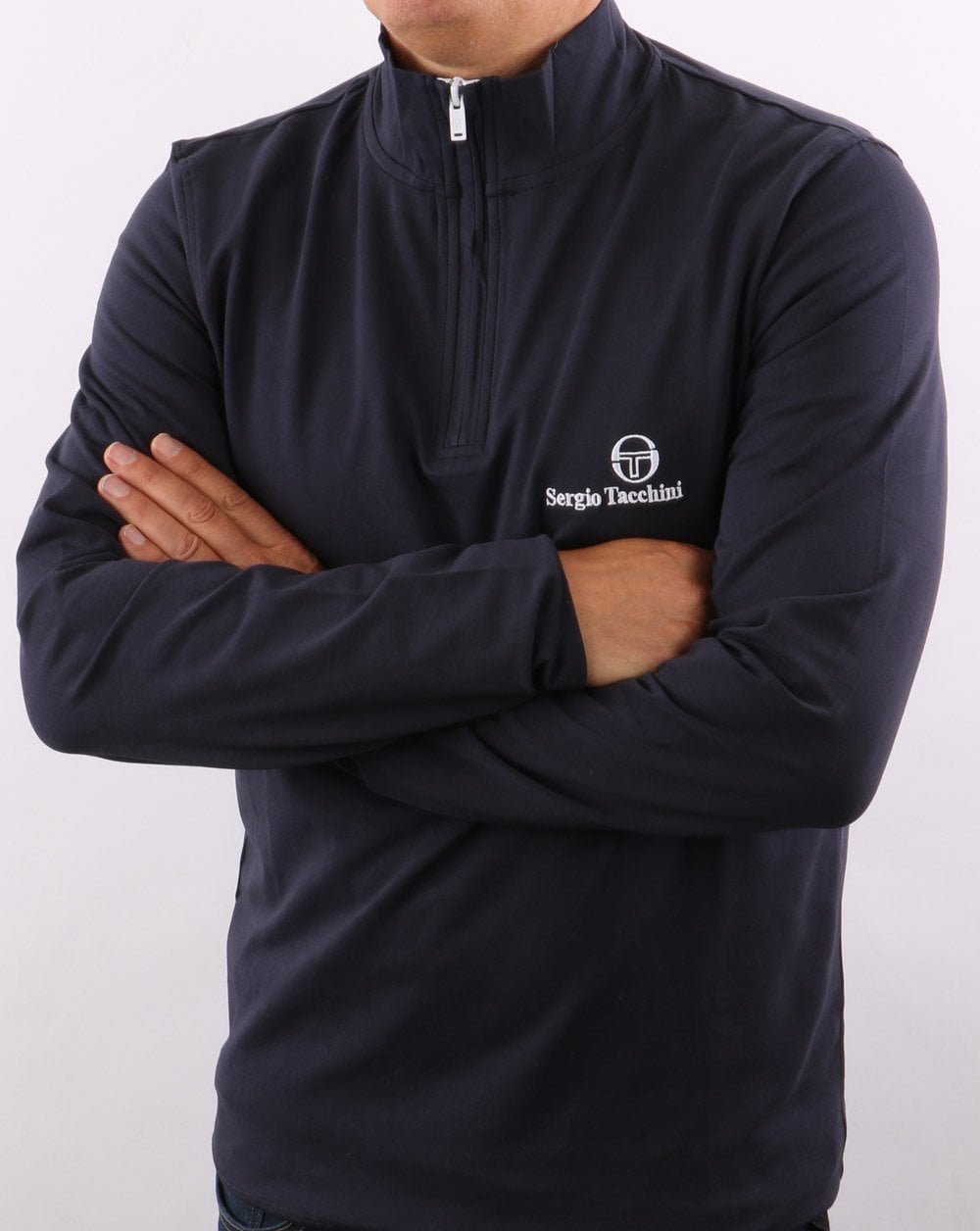 Sergio Tacchini 1/4 Zip Long Sleeve Top Navy