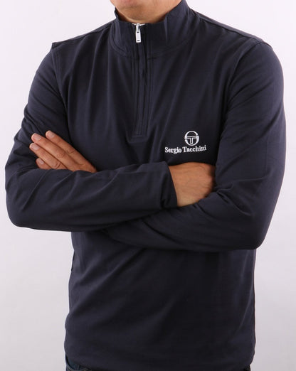 Sergio Tacchini 1/4 Zip Long Sleeve Top Navy