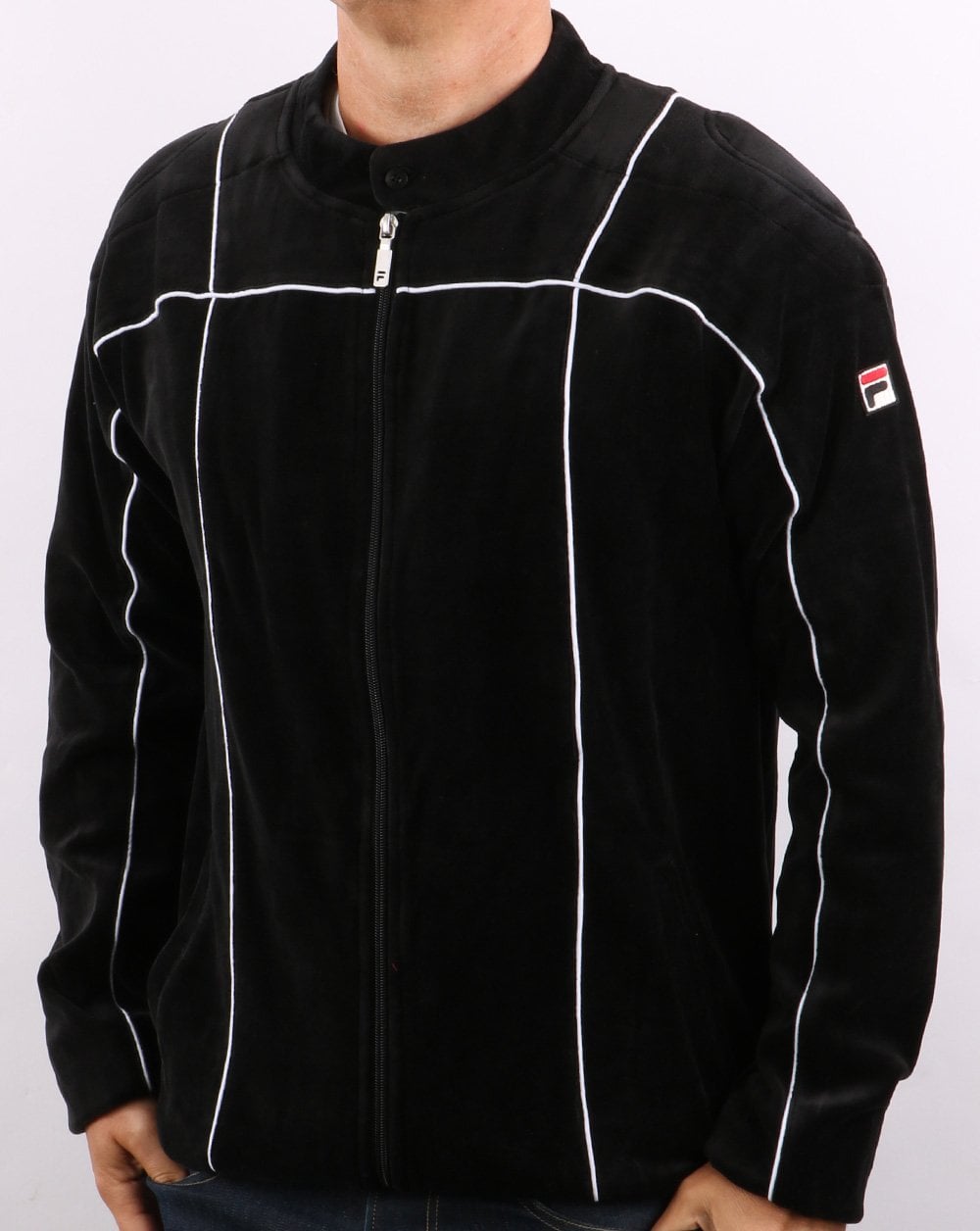 Fila Vintage Terrinda Velour Track Top Black/white