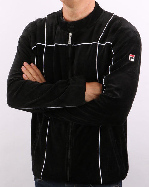 Fila Vintage Terrinda Velour Track Top Black/white
