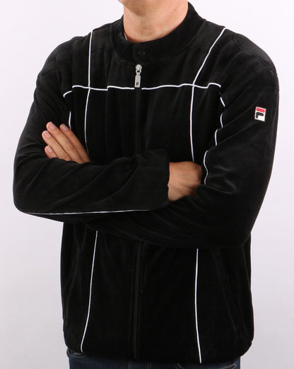 Fila Vintage Terrinda Velour Track Top Black/white