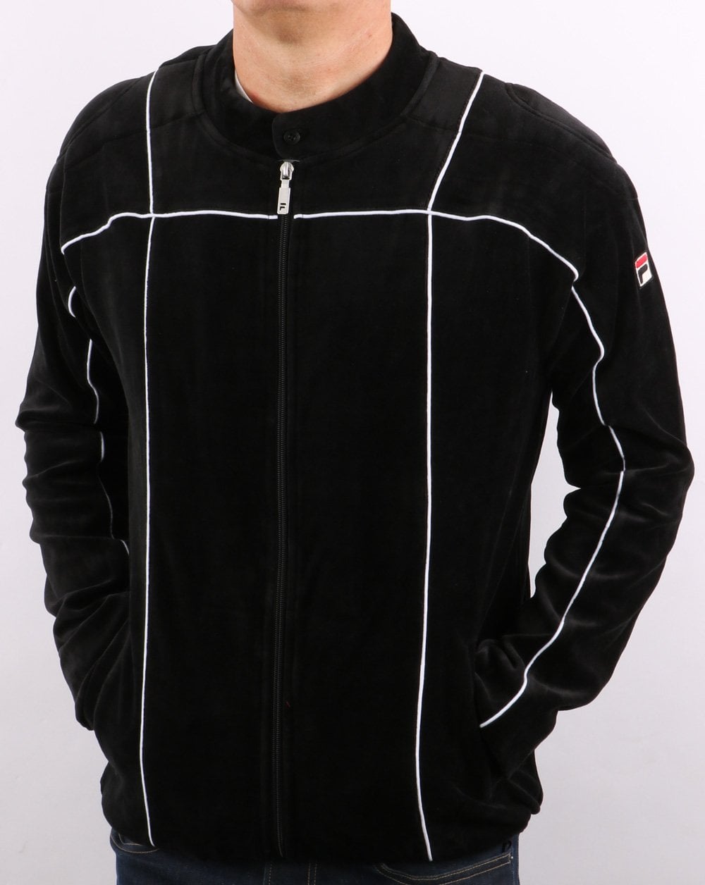 Fila Vintage Terrinda Velour Track Top Black/white