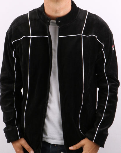 Fila Vintage Terrinda Velour Track Top Black/white