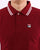 Fila Vintage Tipped LS Polo Shirt Dark Red/white