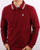 Fila Vintage Tipped LS Polo Shirt Dark Red/white
