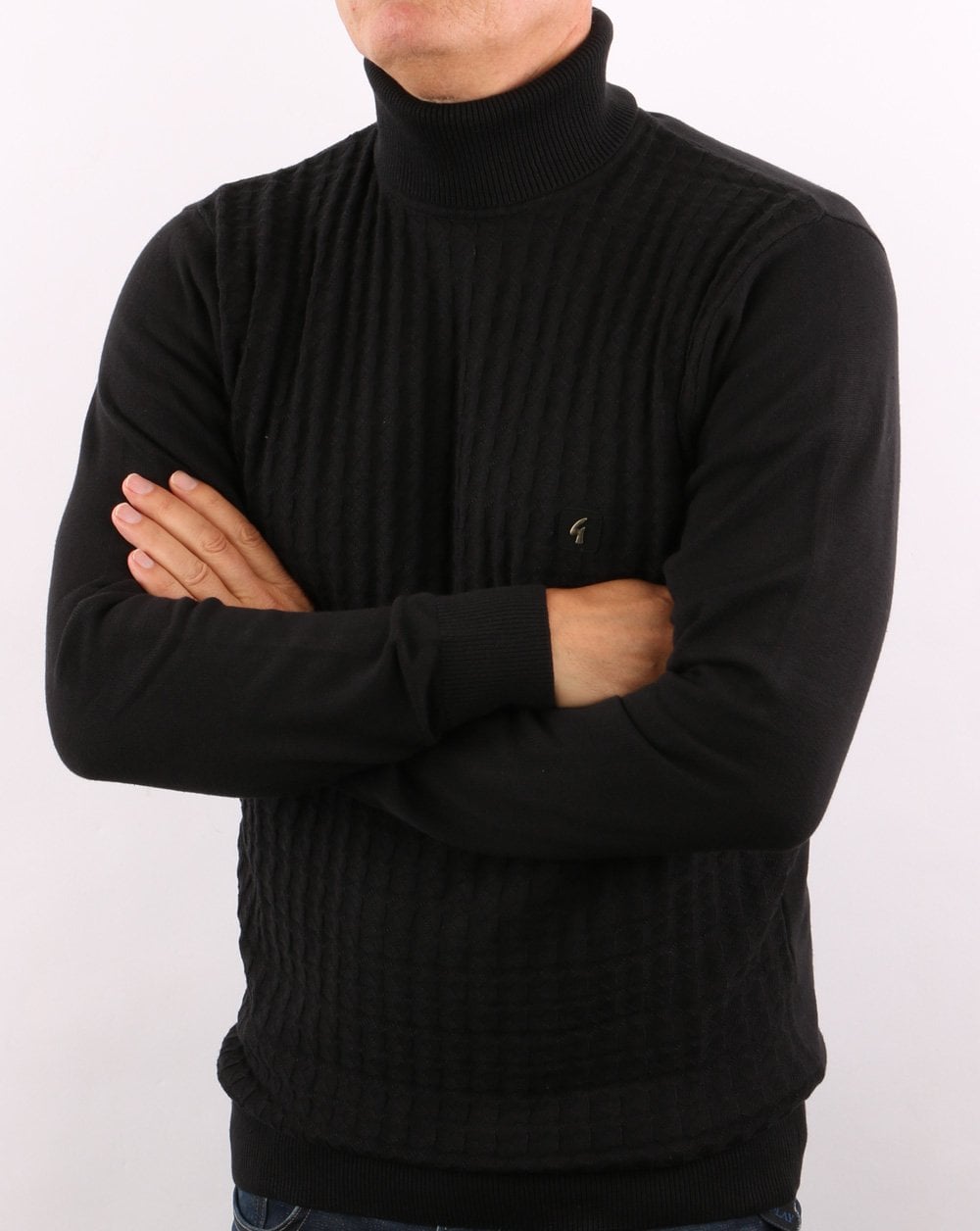 Gabicci Vintage Pacino Roll Neck Black