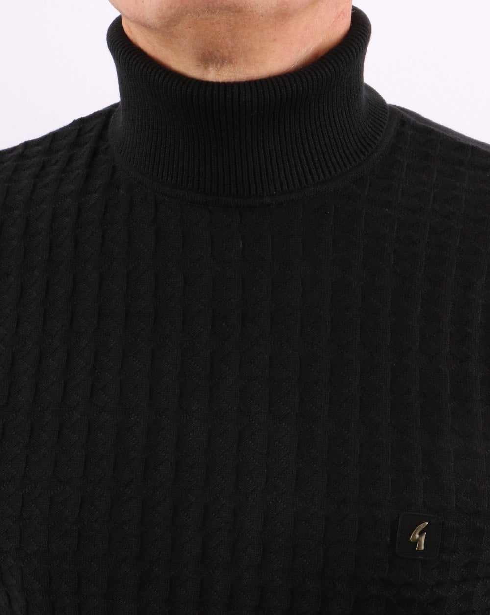 Gabicci Vintage Pacino Roll Neck Black
