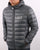 EA7 Core Logo Down Hooded Jacket Charcoal Grey