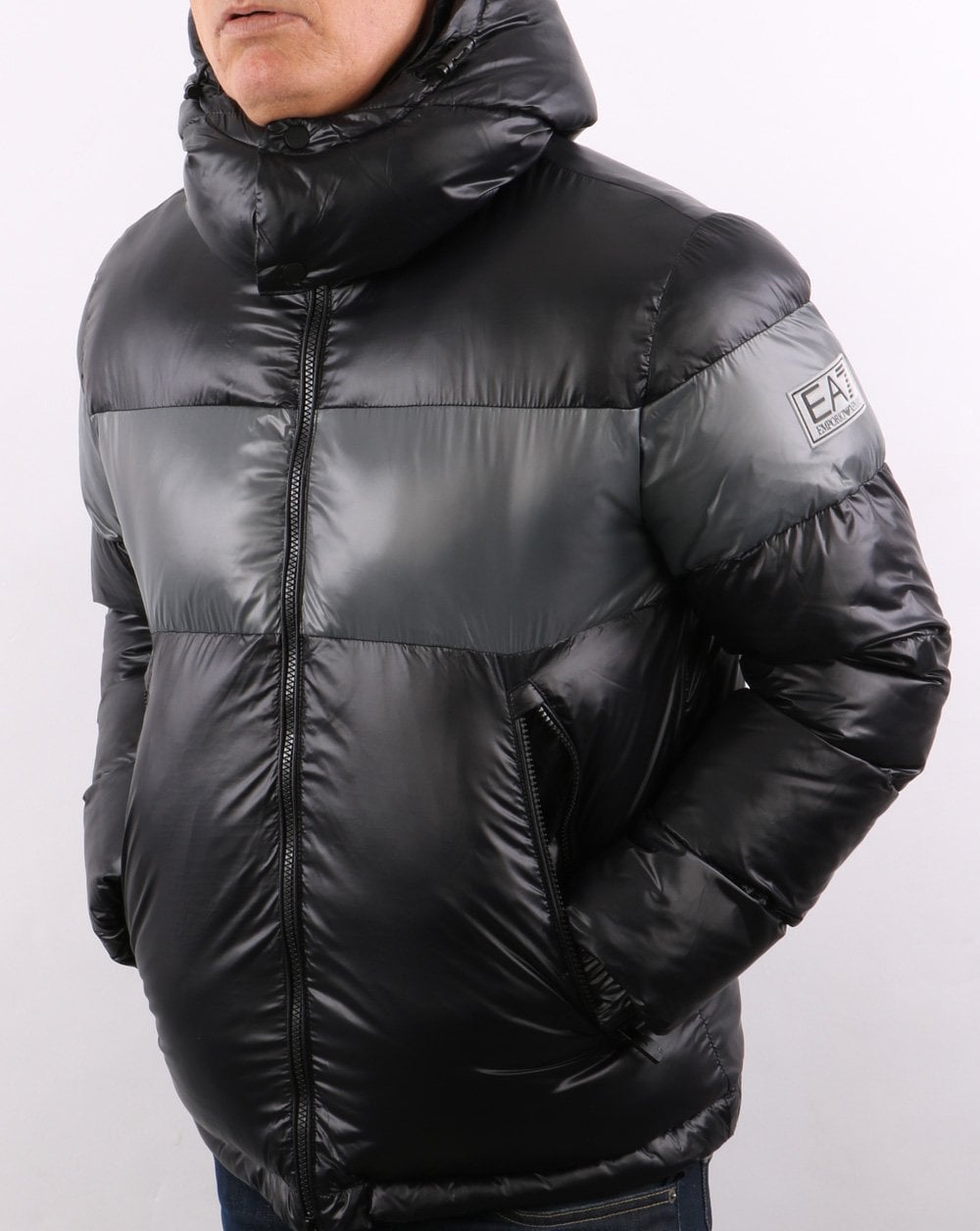 EA7 Puffer Jacket Black/Grey