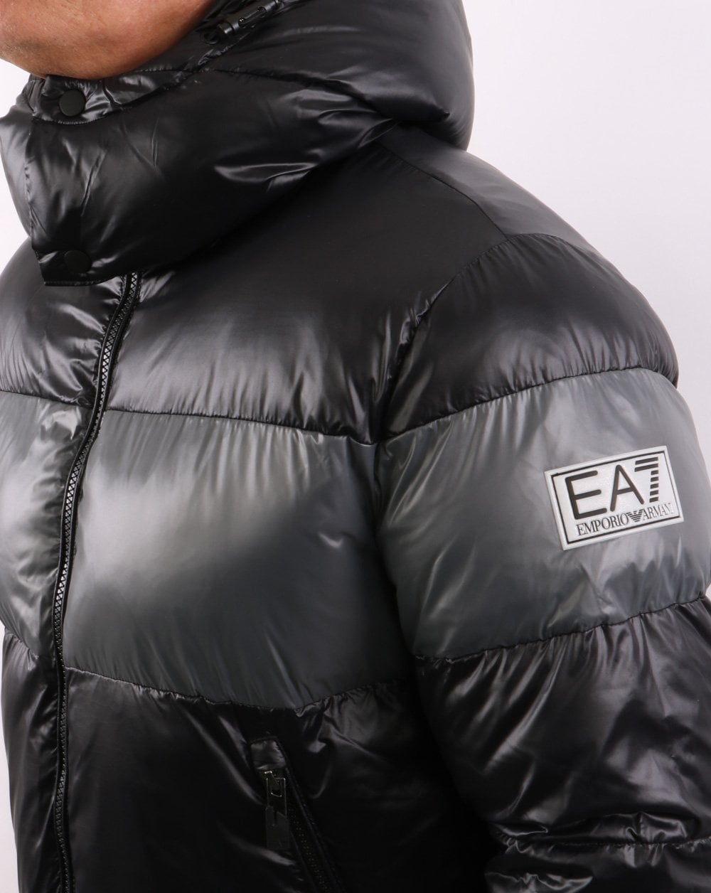 EA7 Puffer Jacket Black/Grey