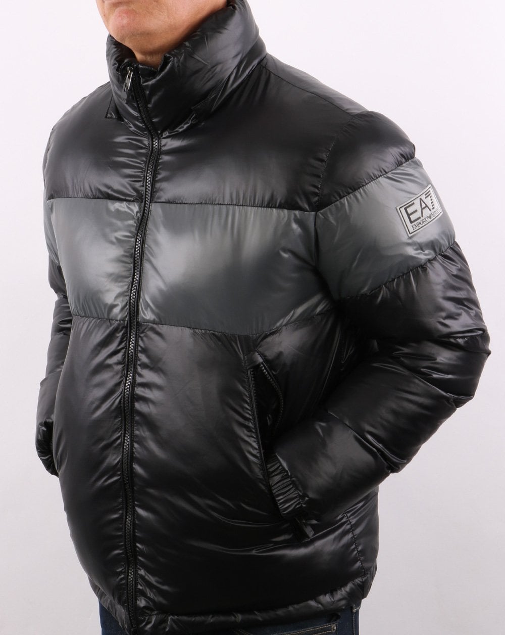 EA7 Puffer Jacket Black/Grey