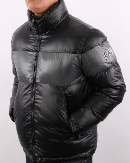 EA7 Puffer Jacket Black/Grey