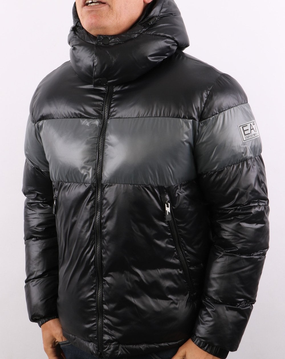 EA7 Puffer Jacket Black/Grey