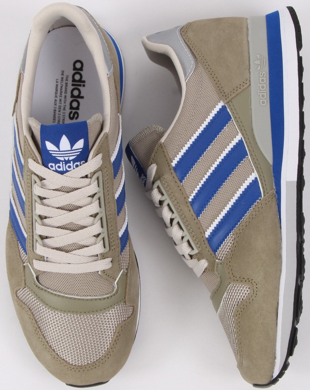 Adidas Zx 500 Trainers Grey/Royal Blue