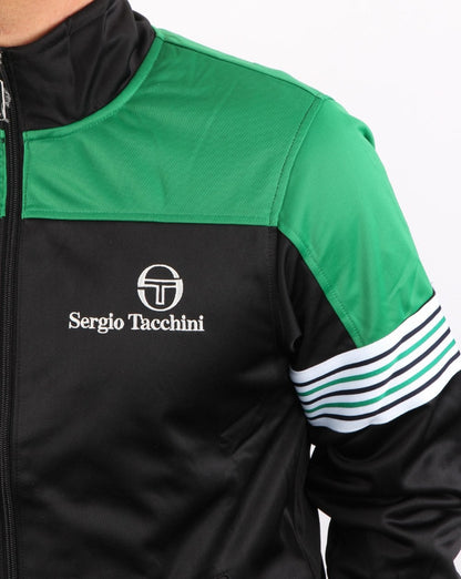 Sergio Tacchini Wilander Track Top Black/Green/White