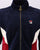 Fila Vintage Lane Velour Track Top Navy/Dark Red