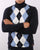 Trojan Diamond Knit Roll Neck Navy