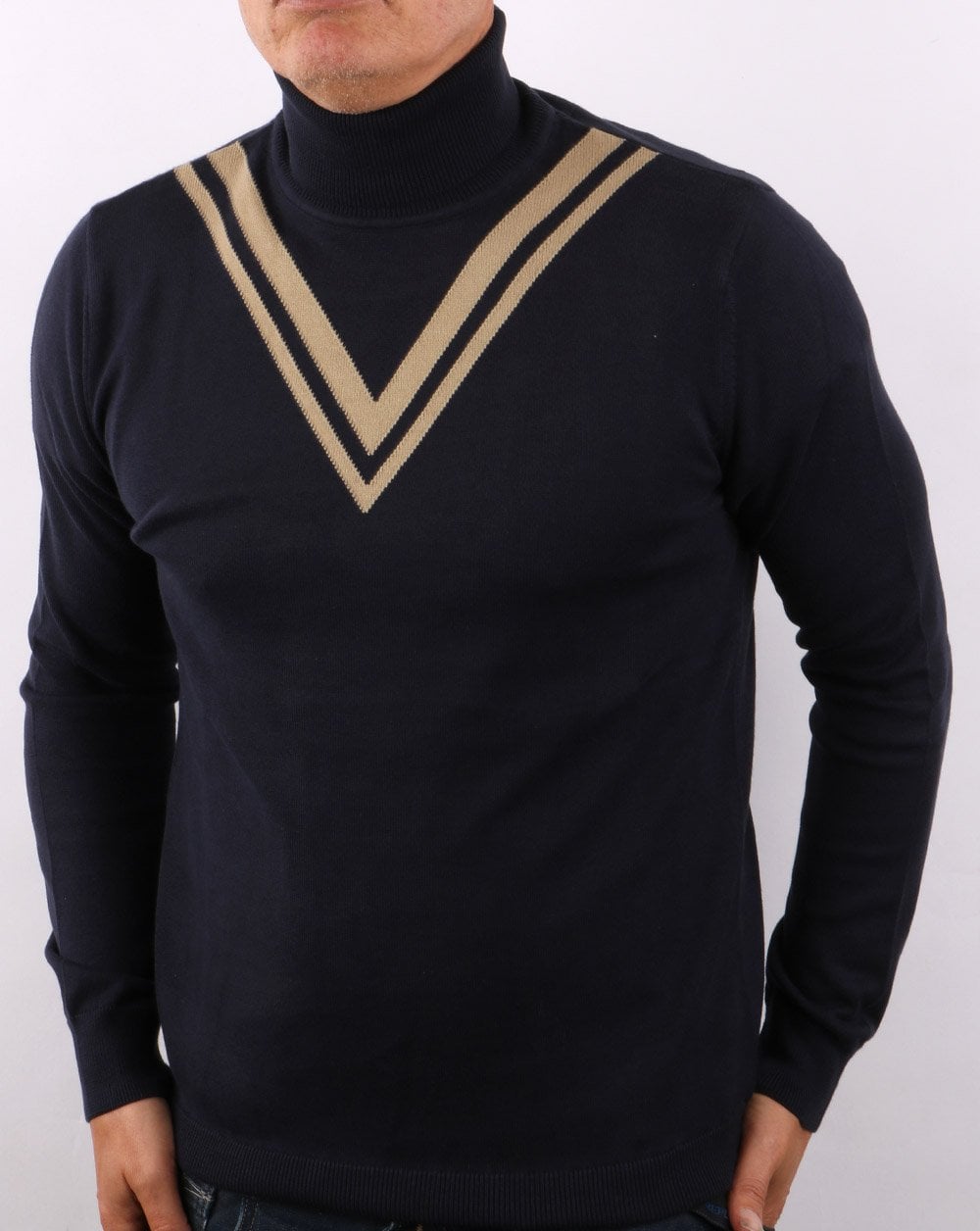 Ska & Soul Twin V Roll Neck Navy