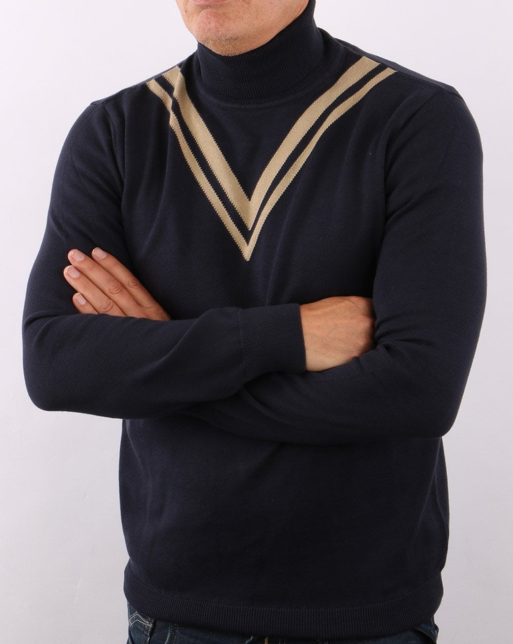 Ska & Soul Twin V Roll Neck Navy