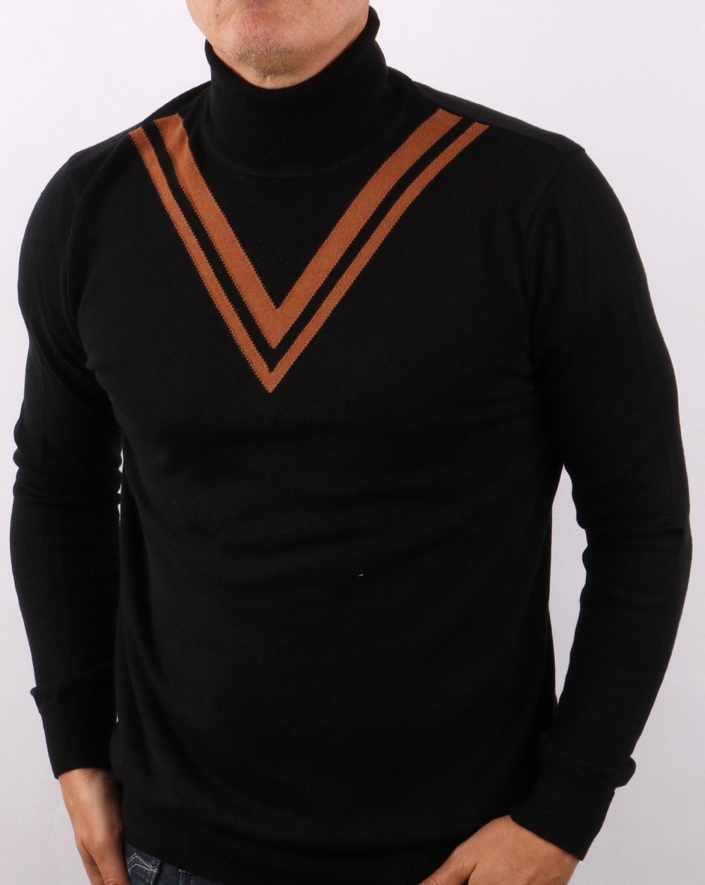 Ska & Soul Twin V Roll Neck Black