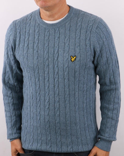 Lyle & Scott Cable Jumper Slate Blue