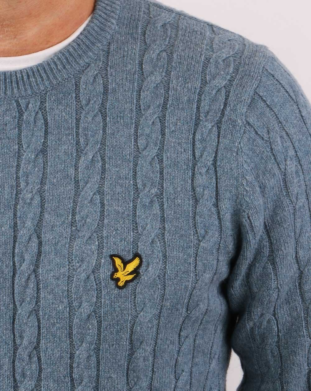 Lyle & Scott Cable Jumper Slate Blue