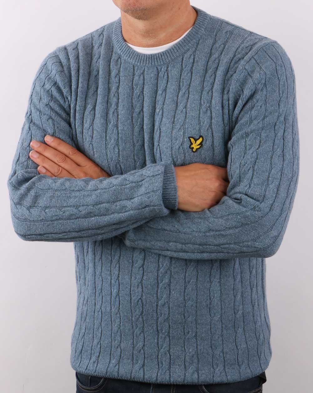Lyle & Scott Cable Jumper Slate Blue