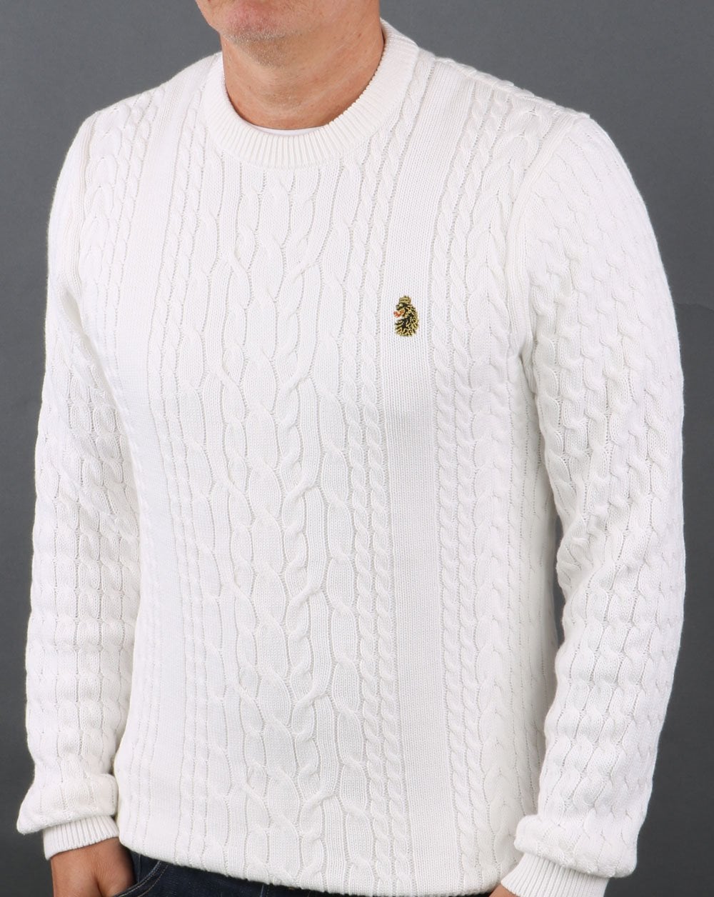 Luke Carter Johnson Cable Knit Cream