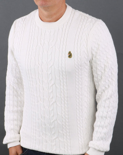 Luke Carter Johnson Cable Knit Cream