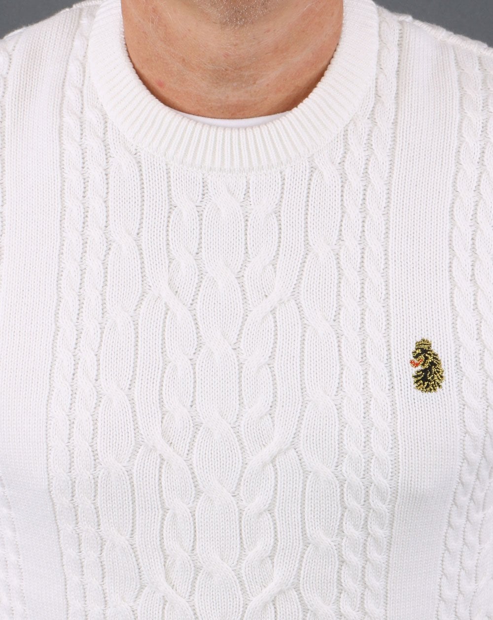 Luke Carter Johnson Cable Knit Cream
