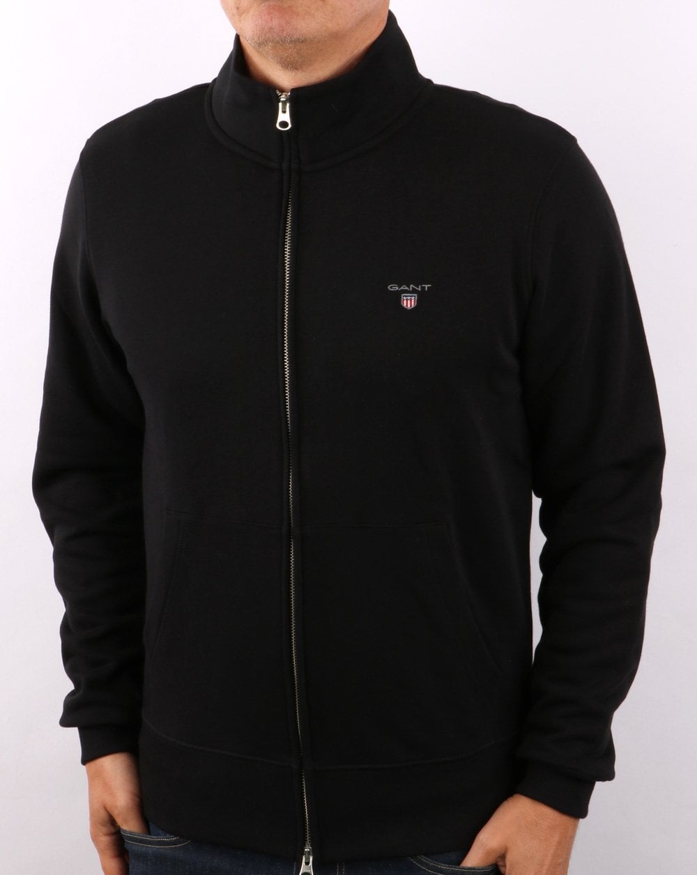 Gant Original Full Zip Track Top Black