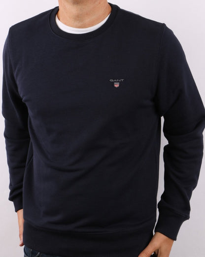 Gant Original Crew Neck Sweat Navy