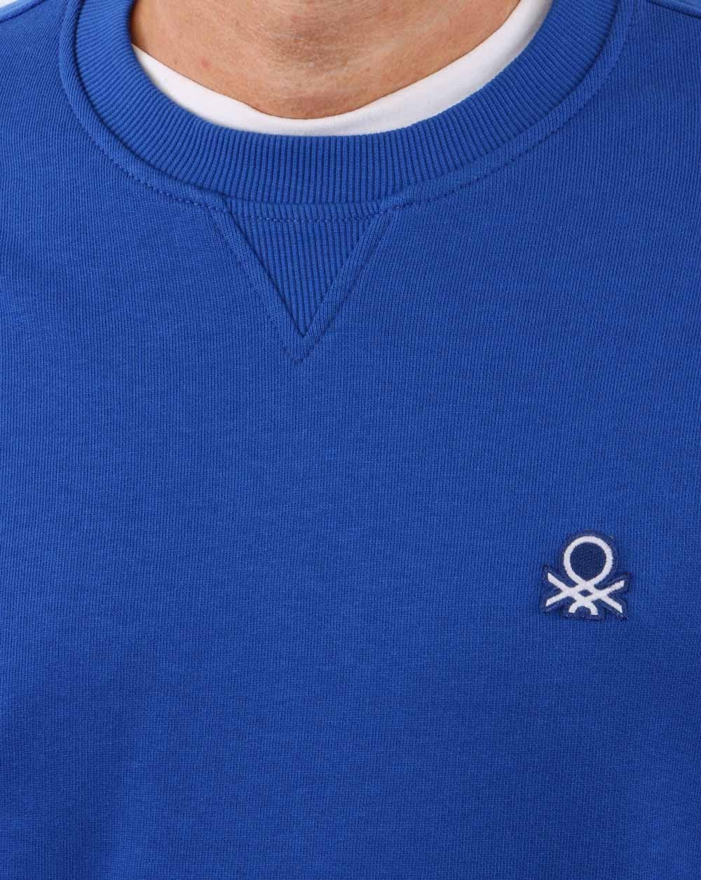 Benetton Small Logo Sweatshirt Royal Blue
