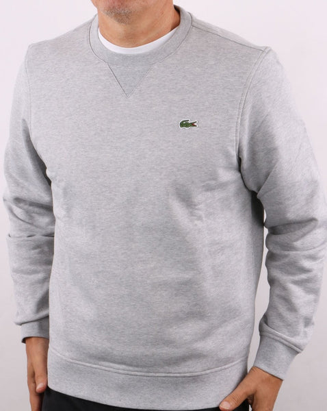 Lacoste Crew Neck Sweatshirt Silver Chine