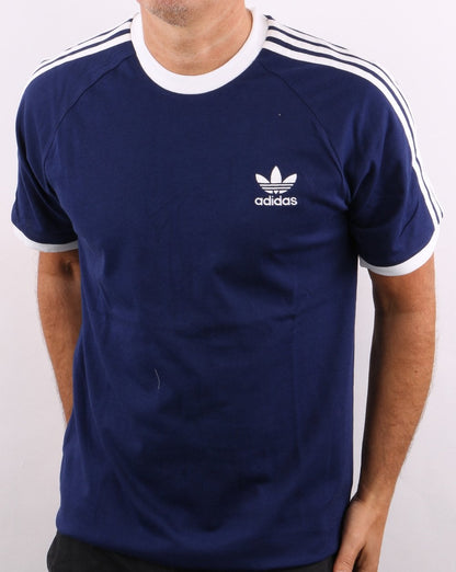 Adidas Originals 3 Stripes T Shirt Navy
