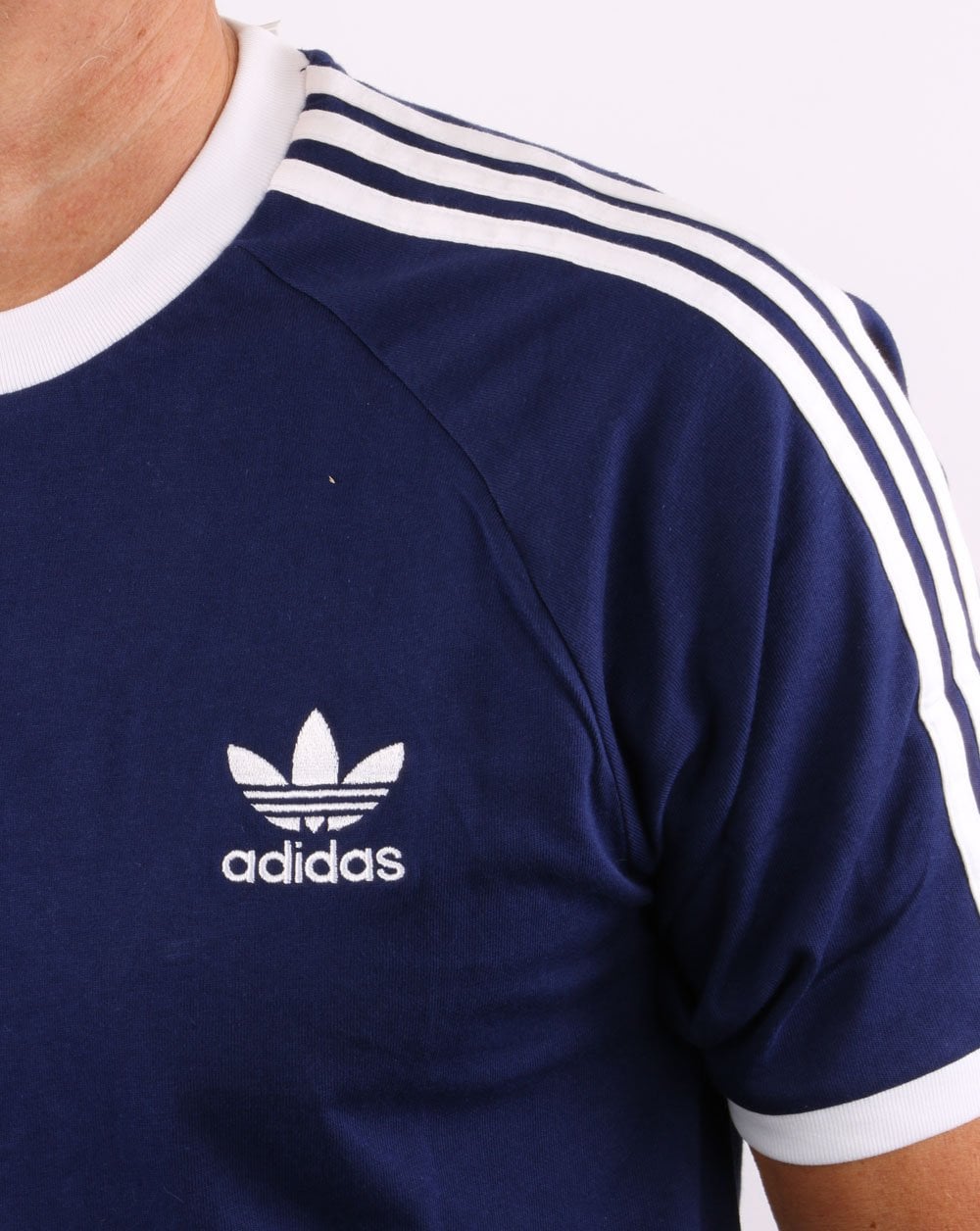Adidas Originals 3 Stripes T Shirt Navy